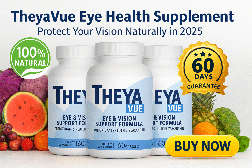 "TheyaVue Eye Health Supplement – Natural Vision Support with 24 Plant-Based Ingredients"